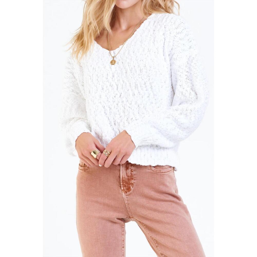 NEW DEAR JOHN DENIM lexi sweater in sea salt